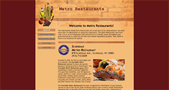 Desktop Screenshot of metrorestaurants.net